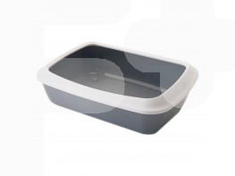 Imagen del producto Biozoo bandeja de gato con marco 42cm gris