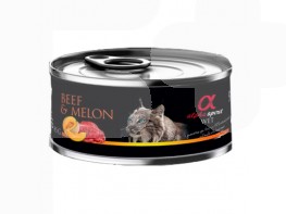Imagen del producto Alpha Spirit lata gato buey melón 18x85gr