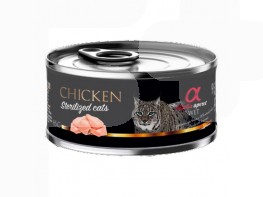 Imagen del producto Alpha Spirit lata gato estéril, pollo 18x85gr