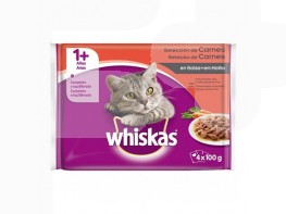 Whiskas seleccion carne 4x100g (13uds) Imagen del producto Whiskas seleccion carne 4x100g (13uds)