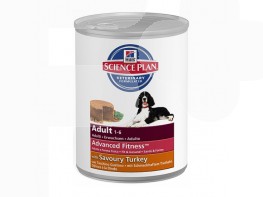 Imagen del producto Hills Science plan advanced fitness adulto dog food tins 12 x 370g (turkey)