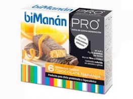 Imagen del producto BIMANAN PRO BARRITAS CHOCO/NARANJA 6 UDS