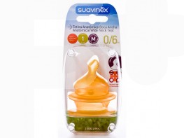 Imagen del producto Suavinex tetina anatómica látex T1 M 2uds