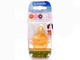 Imagen del producto Suavinex tetina anatómica látex T2 M 2uds
