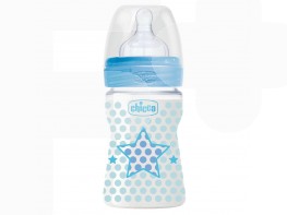 Chicco Biberón silicona flujo normal azul 150ml Imagen del producto Chicco Biberón silicona flujo normal azul 150ml