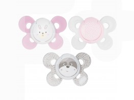 Chicco Chupete physio silicona niña 0-6 meses 2u Imagen del producto Chicco Chupete physio silicona niña 0-6 meses 2u