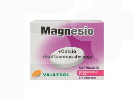Imagen del producto Vallesol magnesio, calcio, isoflavonas 24 comprimidos masticables