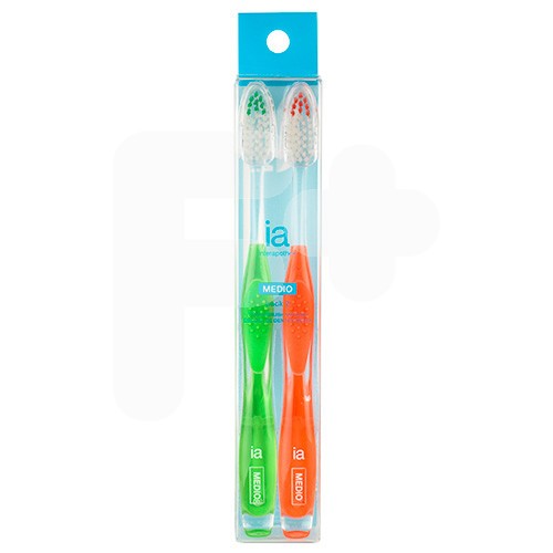 Interapothek cepillo dental medio pack 2uds Interapothek cepillo dental medio pack 2uds
