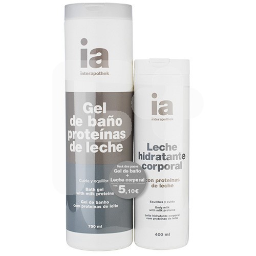 Interapothek pack gel proteína leche 750ml + leche corporal proteína
leche 400ml Interapothek pack gel proteína leche 750ml + leche corporal proteína
leche 400ml
