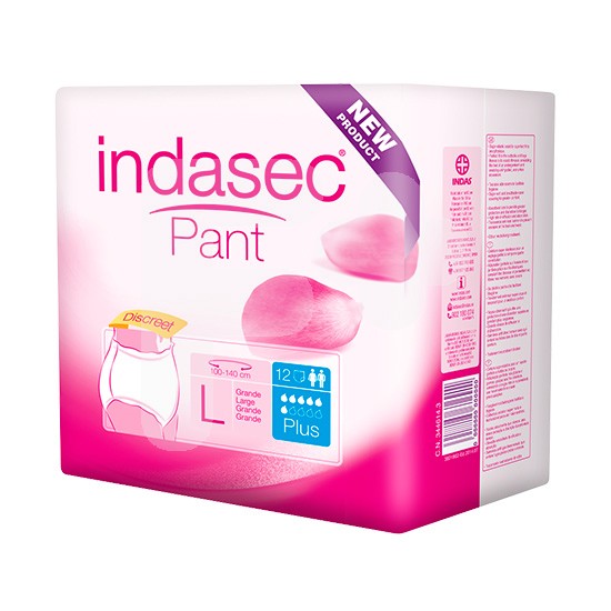 Indasec Pant Plus t/grande 12+6uds