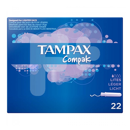 Tampax compack tampones lites 22 uds.