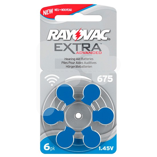 PILAS AUDIFONO RAYOVAC  EXT 675 AZUL 6 U