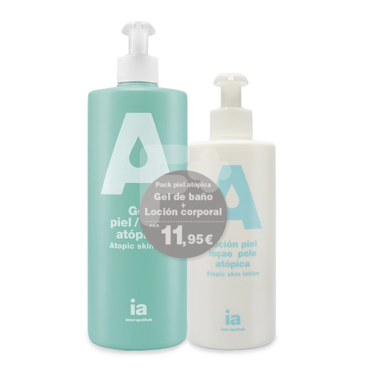 Interapothek Pack gel baño 750ml + loción 400ml para pieles atópicas