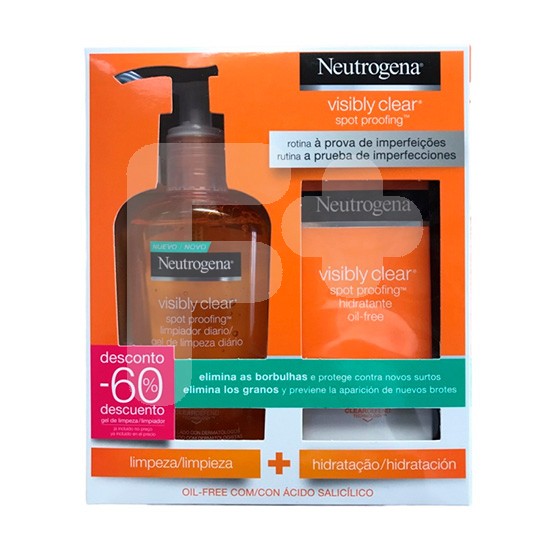 Neutrogena Visibly clear hidratante oil-free + Limpiador jabón