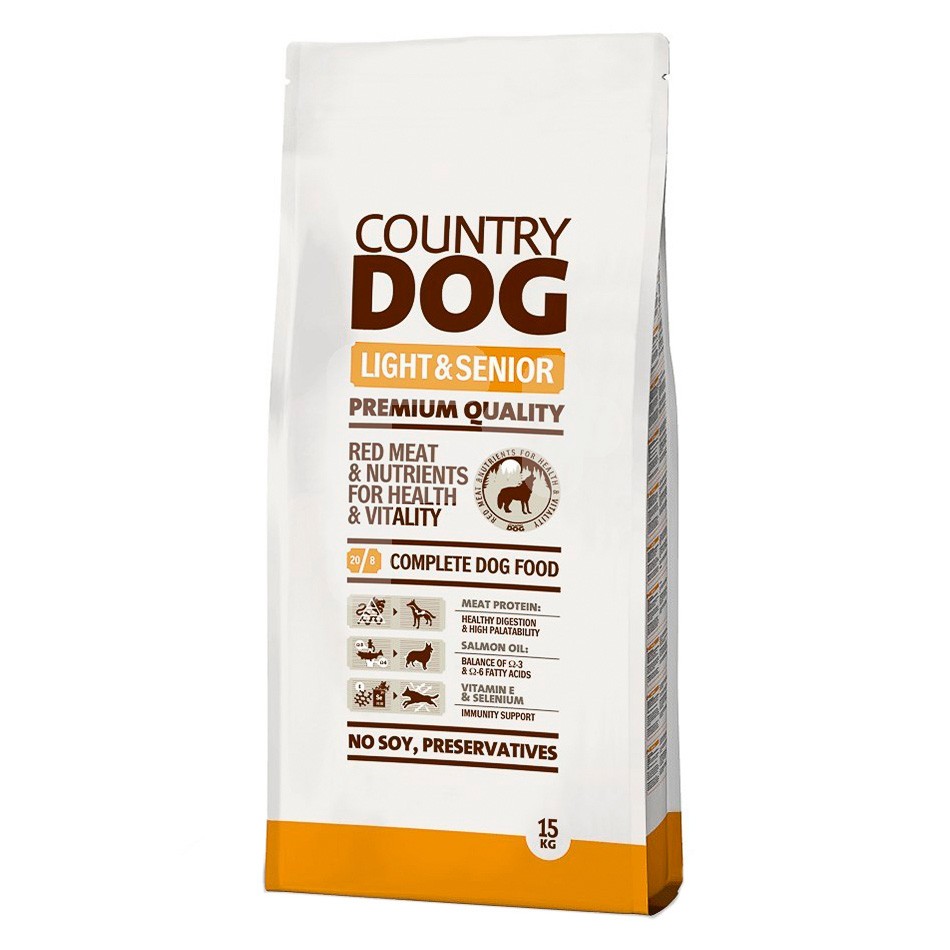 Country Country dog food light & senior 15kg