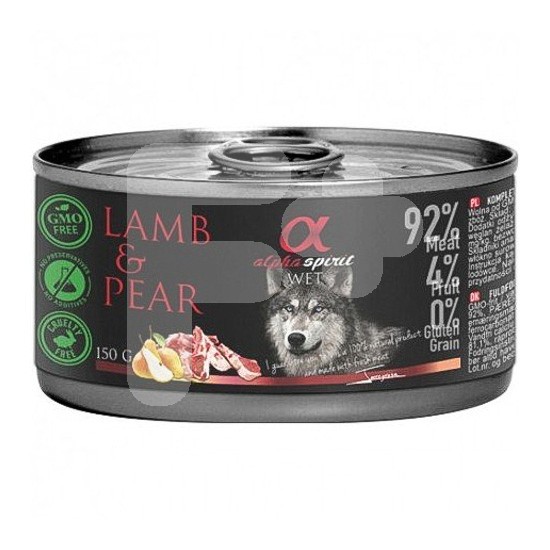 Alpha Spirit As lata cordero pera 12x150g Alpha Spirit As lata cordero pera 12x150g