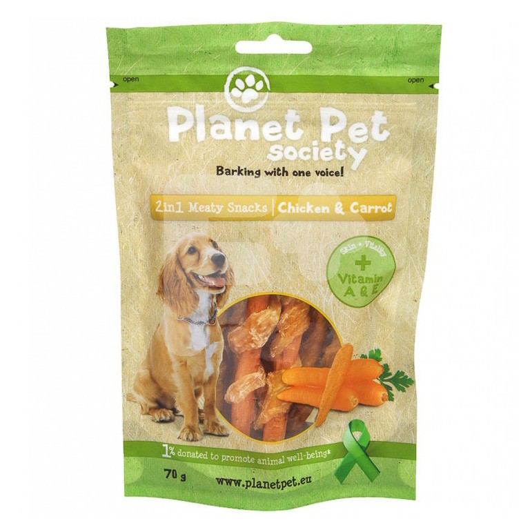 Planet Pet snack frutas pollo y zanahori Planet Pet snack frutas pollo y zanahori