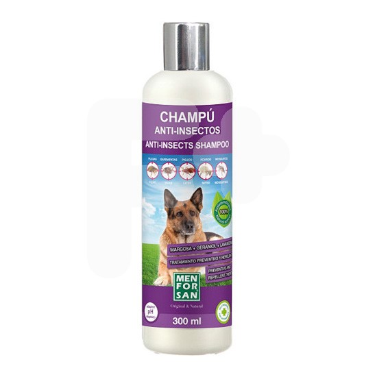 Menforsan champú anti-insectos margosa, geraniol, lavanda 300ml