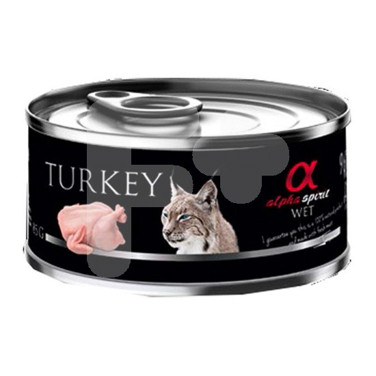 Alpha Spirit lata gato pavo 18x85gr Alpha Spirit lata gato pavo 18x85gr