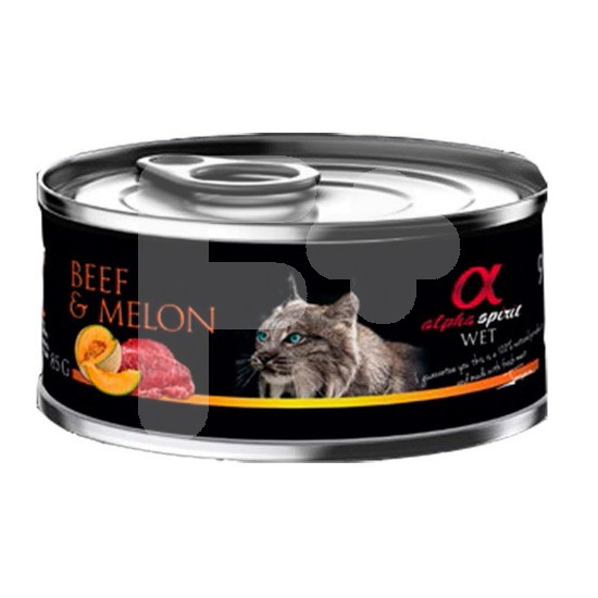Alpha Spirit lata gato buey melón 18x85gr Alpha Spirit lata gato buey melón 18x85gr