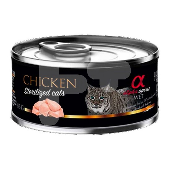 Alpha Spirit lata gato estéril, pollo 18x85gr Alpha Spirit lata gato estéril, pollo 18x85gr