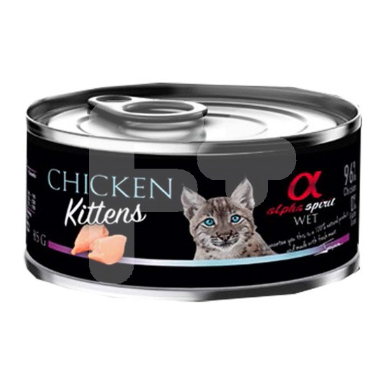 Alpha Lata spirit gato kitten pollo 18x85gr