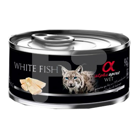 Alpha Spirit lata gato pescado blanco 18x85gr Alpha Spirit lata gato pescado blanco 18x85gr