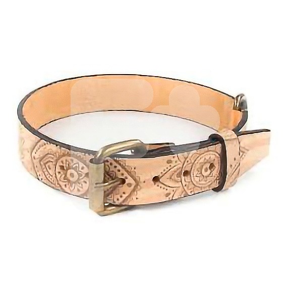 Artleather collar Nobuk flores chakras gatos