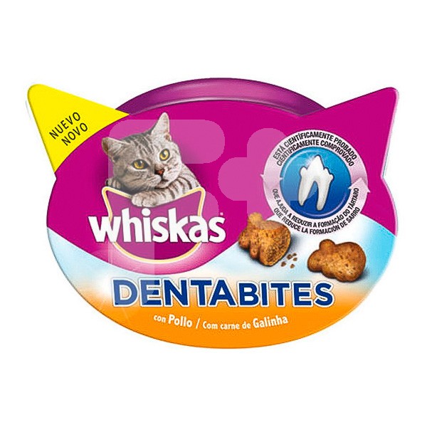 Whiskas dentabites con pollo 40gr (x8)