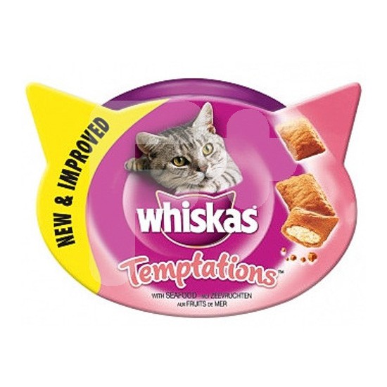 Whiskas temptations sabores mar 8x60gr