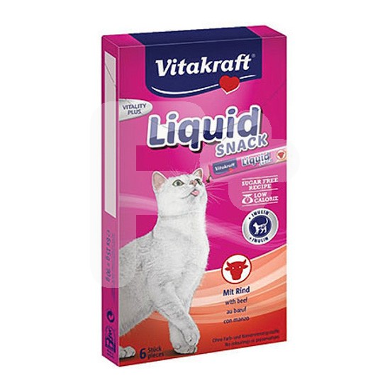 Vitakraft Cat liquid snack ternera con inulina 90