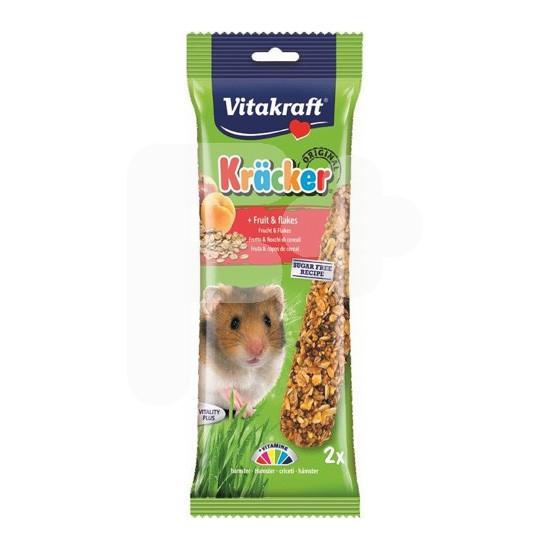 Vitakraft barritas hamsters frutas & copos de cereales 2 uds