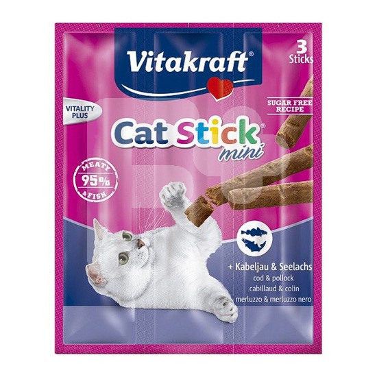 Vitakraft Cat stick mini,bacalao & atun 18g 3 u