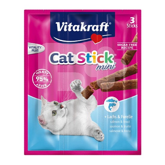 Vitakraft Cat stick mini, salmón & trucha 18g 3