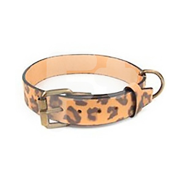 Artleather Collar artleather nobuk leopardo 30cm