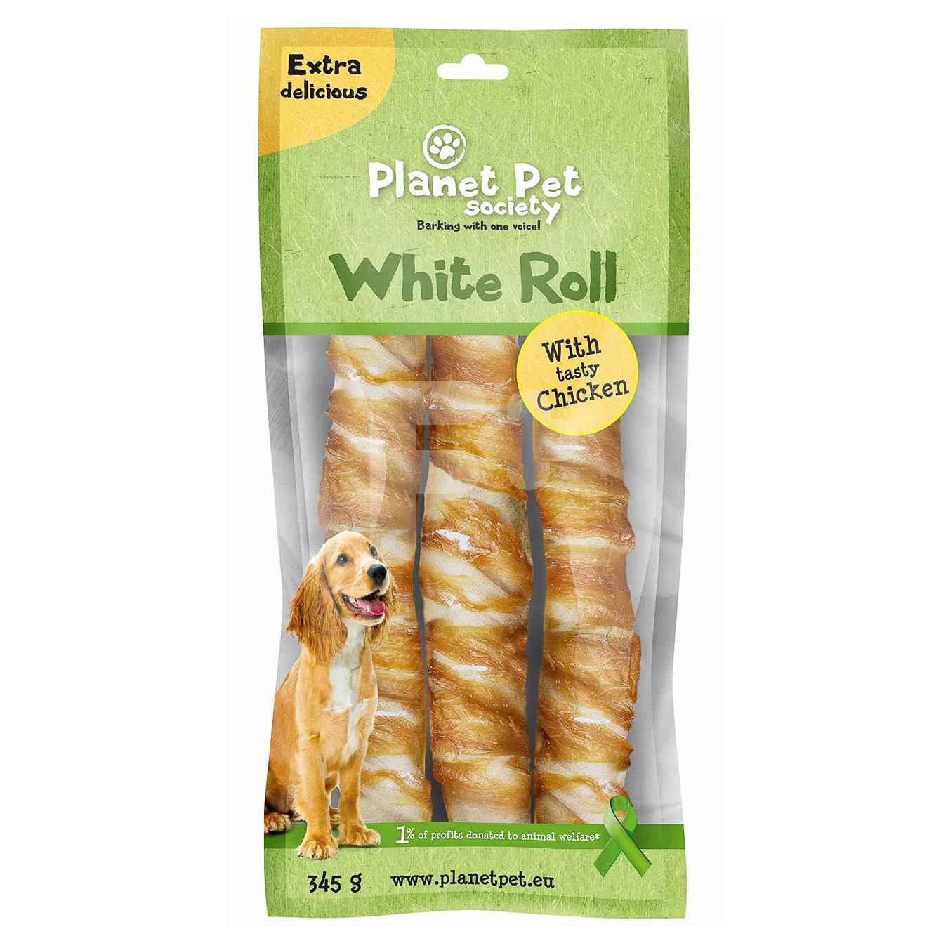 Planet Pet Pps white roll with chicken 26cm, 3 pcs