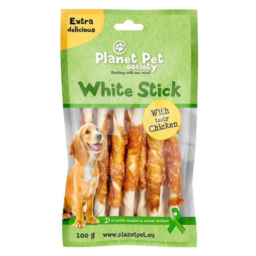 Planet Pet Pps white stick with chicken 13cm, 11 p Planet Pet Pps white stick with chicken 13cm, 11 p