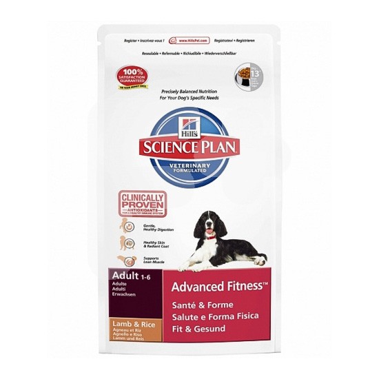 Hills science adva.fit.med. dog 3kg lamb