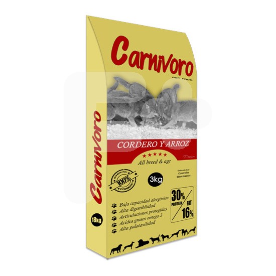 Carnívoro Carnívoro cordero y arroz 3kg