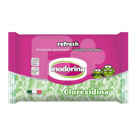 Inodorina refresh clorexidina 40 pzas