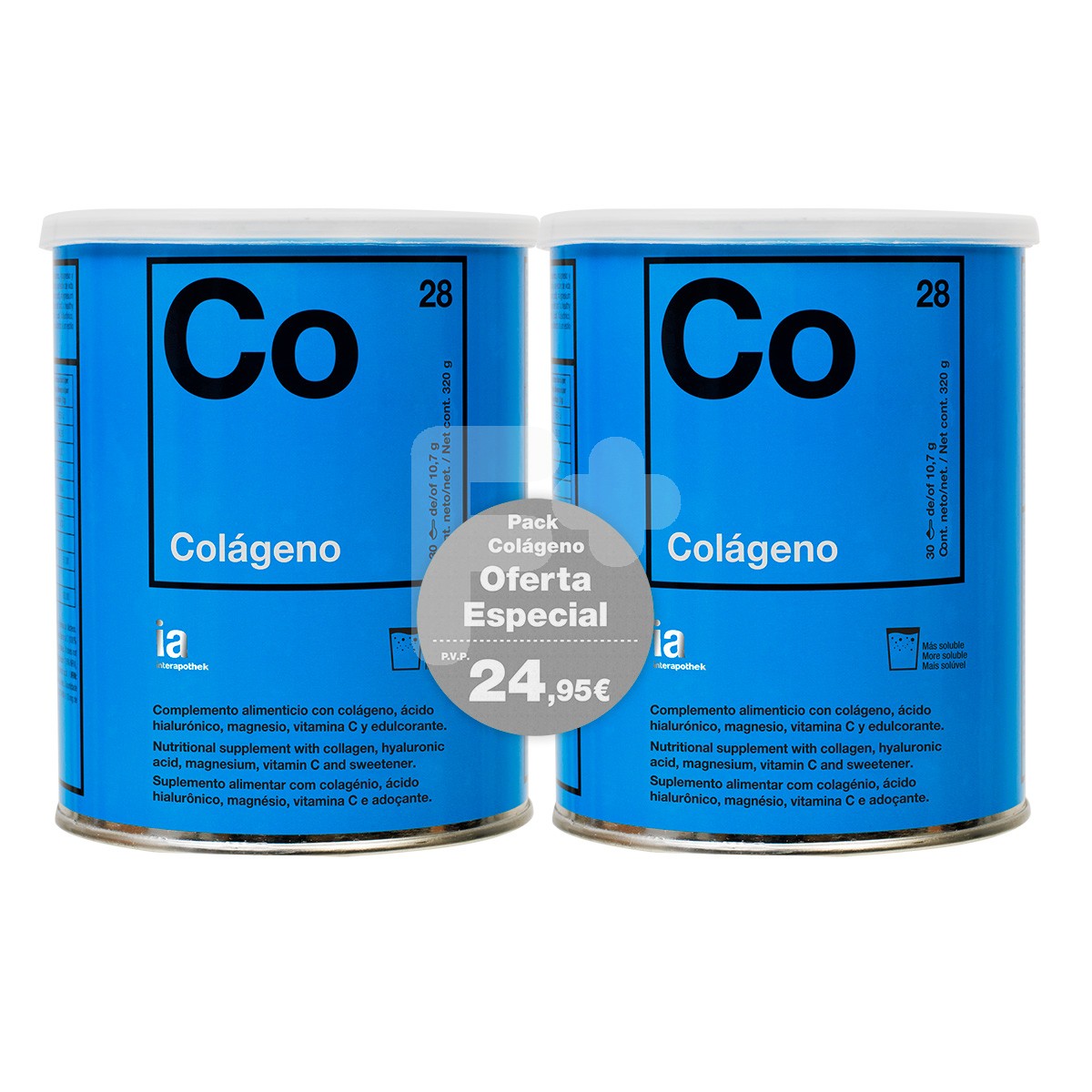 Interapothek duplo colágeno 2x320g Interapothek duplo colágeno 2x320g