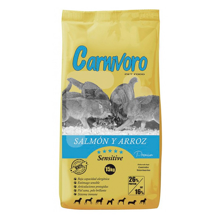 Carnívoro Carnívoro sensitive salmón arroz 15kg