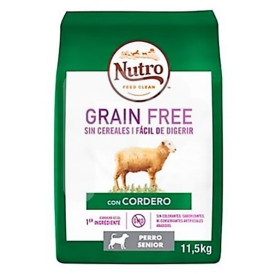 Nutro grain free senior cordero 11,5 kg