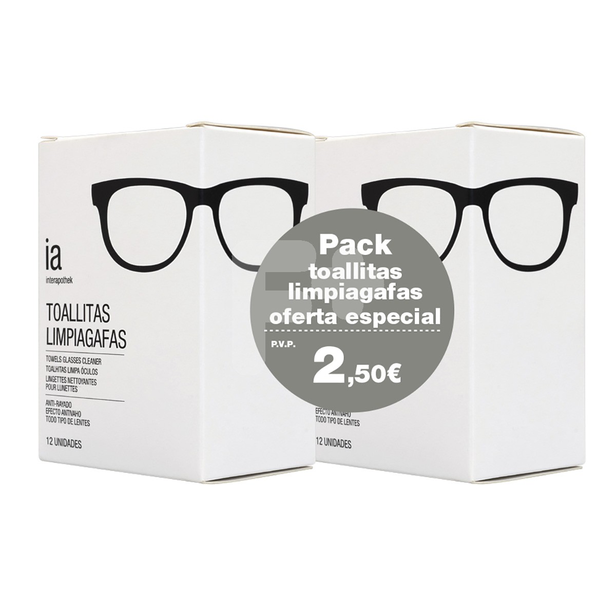 Interapothek duplo toallitas limpiagafas Interapothek duplo toallitas limpiagafas
