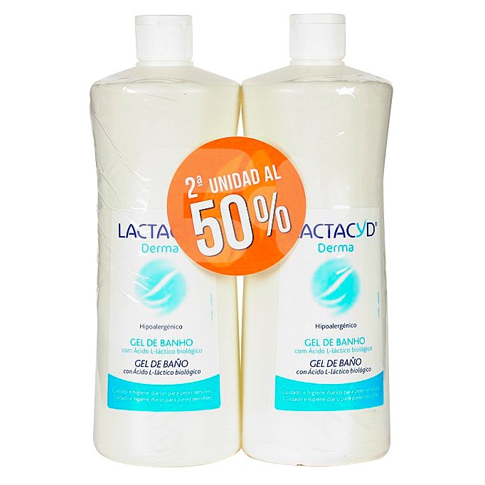 Lactacyd derma 1 litro x 2u 2ªu 50%dto