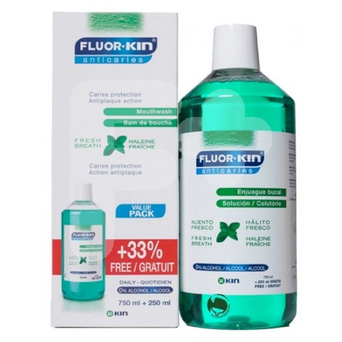 FLUORKIN ENJUAGUE ANTICARIES 750+250 ML