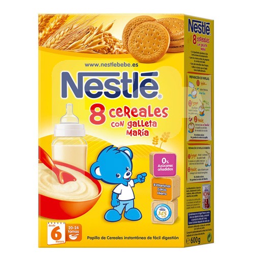 Nestlé Papilla 8 cereales con galleta 600g