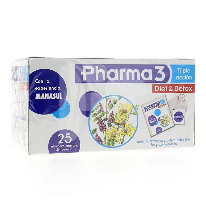 PHARMA 3 DIET & DETOX 25 BOLSITAS