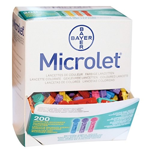 MICROLET LANCETAS COLORES 200 UND  BAYER