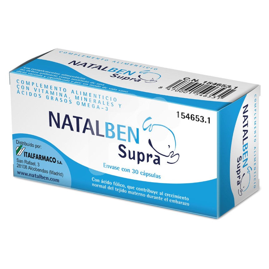 Natalben supra 30 cápsulas